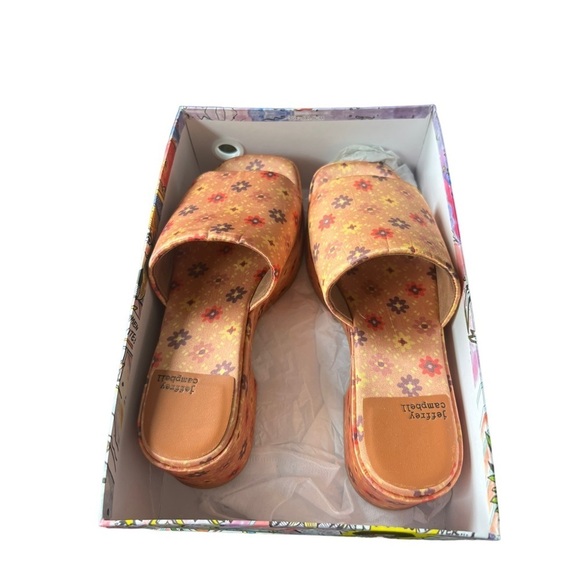 NWT Anthropologie Jeffrey Campbell Shindy Platform Slide Mules 70s Hippie Size 8 - Picture 6 of 12
